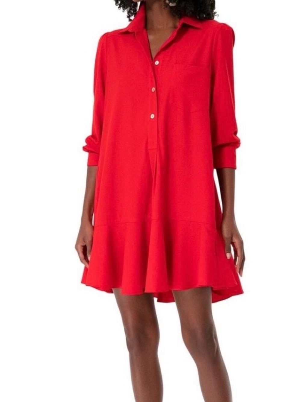 Tuckernuck Red Callahan Shirt Dress